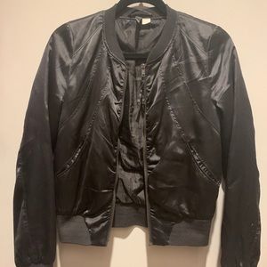 Silk bomber jacket